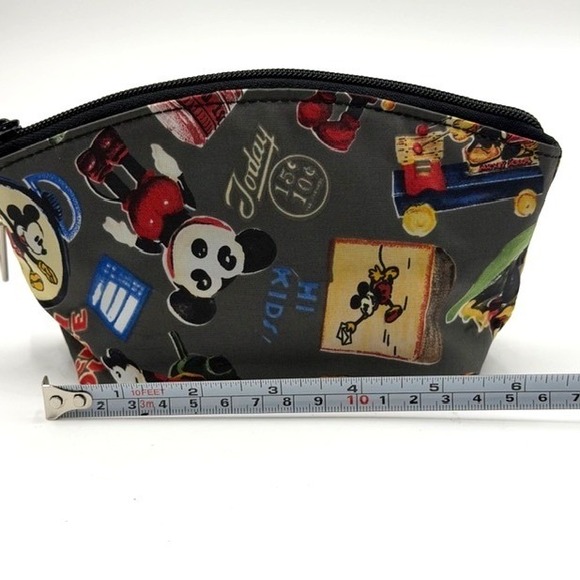 Nicole Miller Walt Disney Gallery Mickey Mouse Tote Bag 5 Piece Set Gray Vintage - Picture 16 of 16